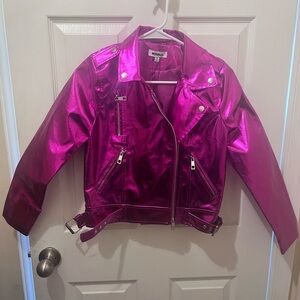 Brand New Metallic Pink Moto Jacket